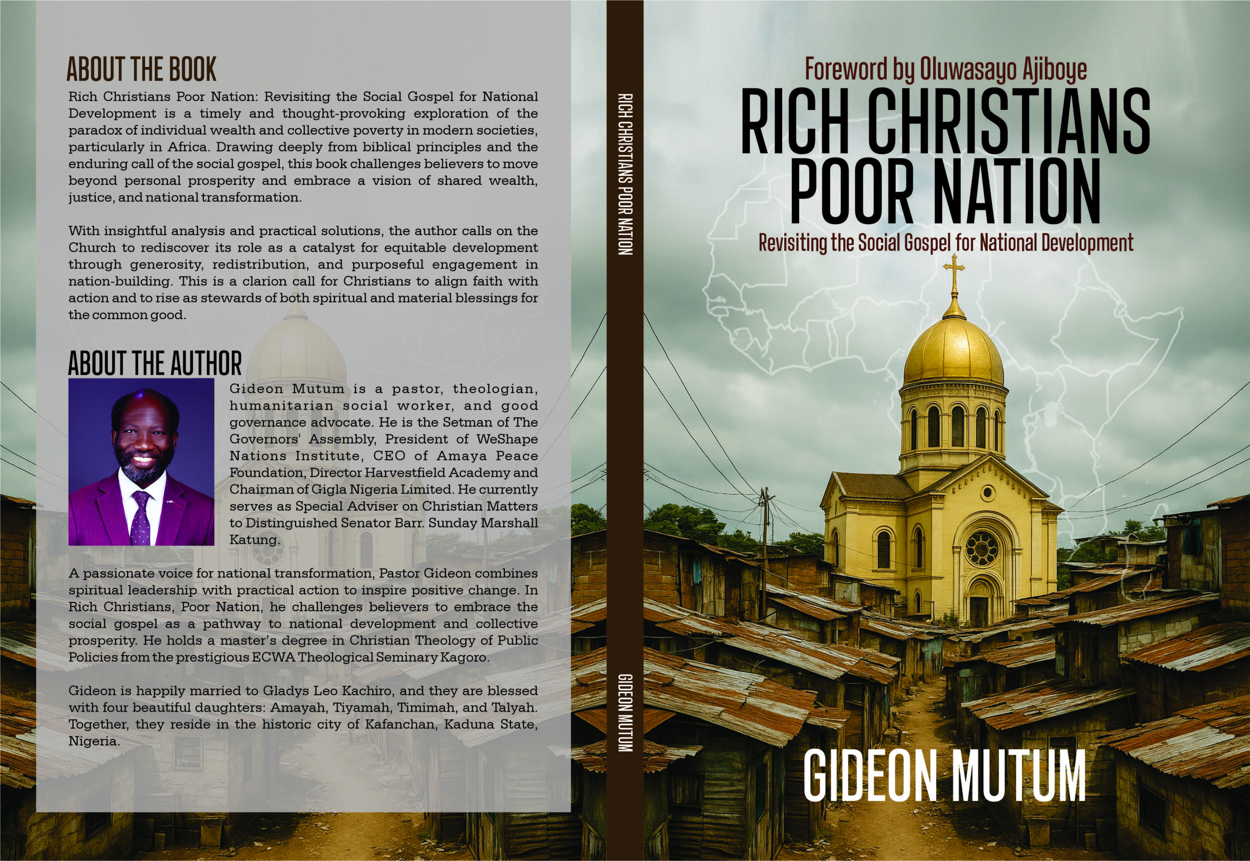 Book cover of 'Rich Christians, Poor Nation' with a blue and white design